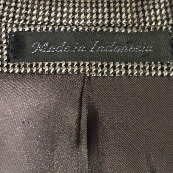 Lauren Ralph Lauren gray tan 100% wool sports coat blazer jacket plaid size 40R - Picture 11 of 12